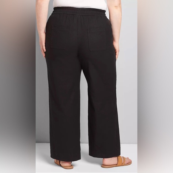 Black wide width pant. - Picture 2 of 3